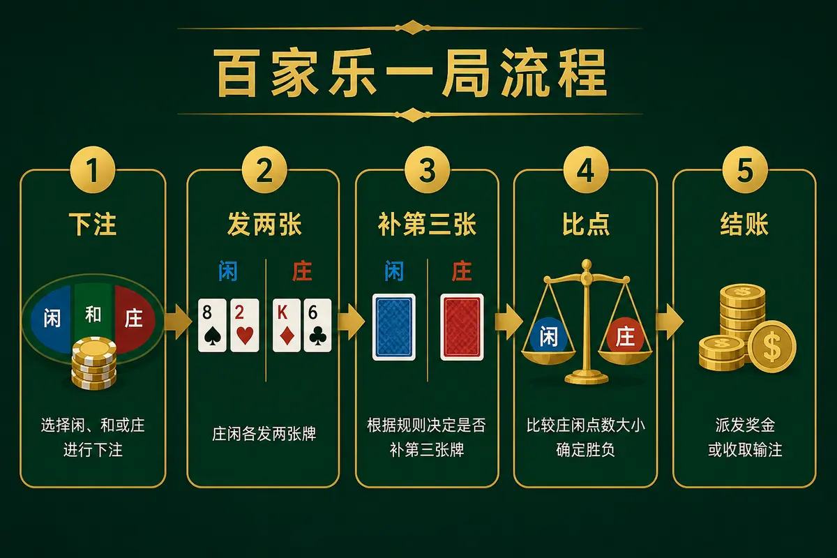 尊龙凯时 百家乐一局五步流程