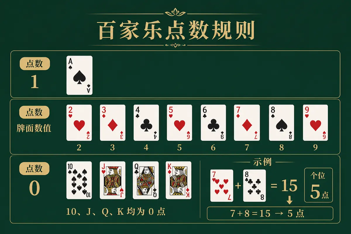 尊龙凯时 百家乐牌点计算图解