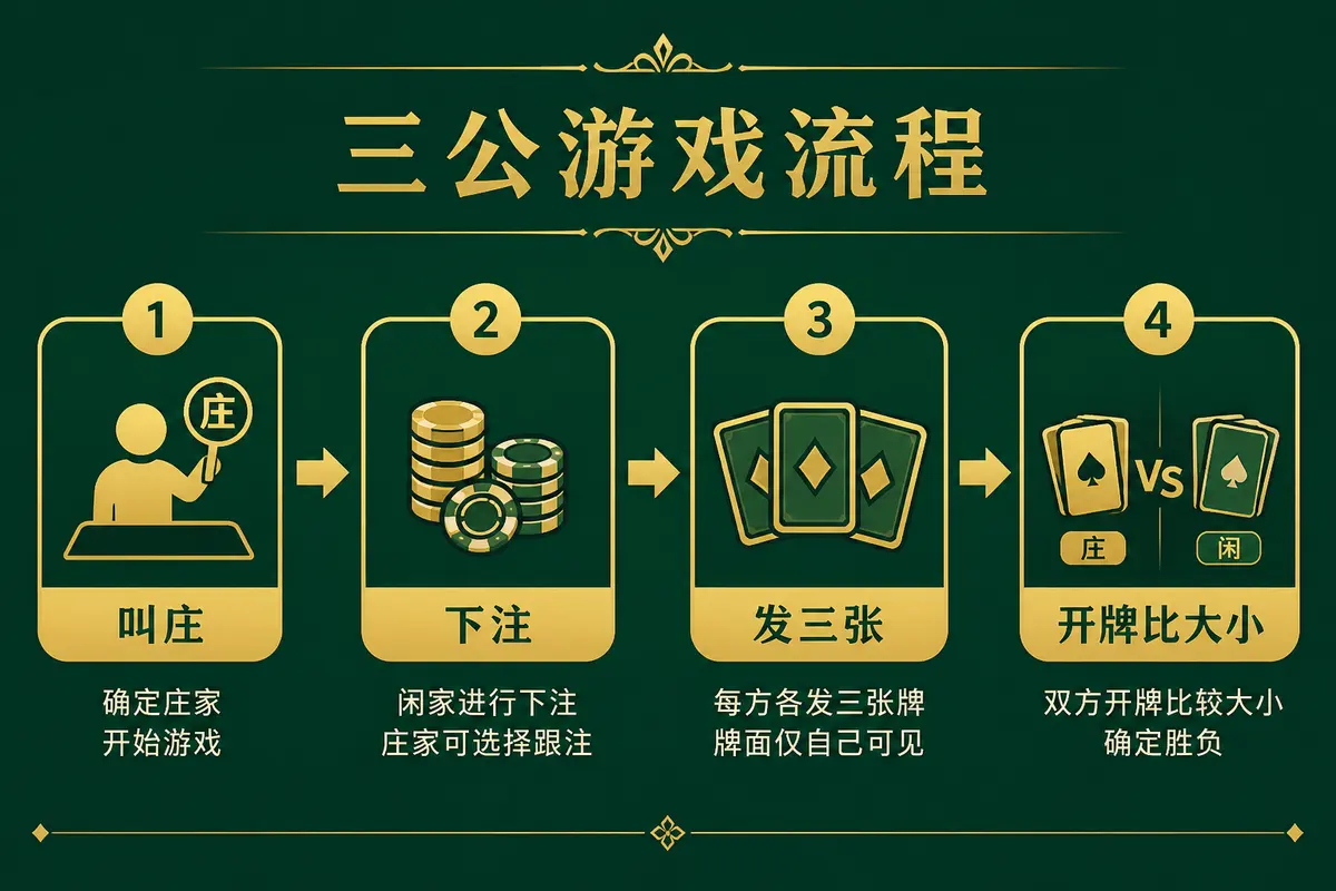 尊龙凯时 三公叫庄下注发牌流程