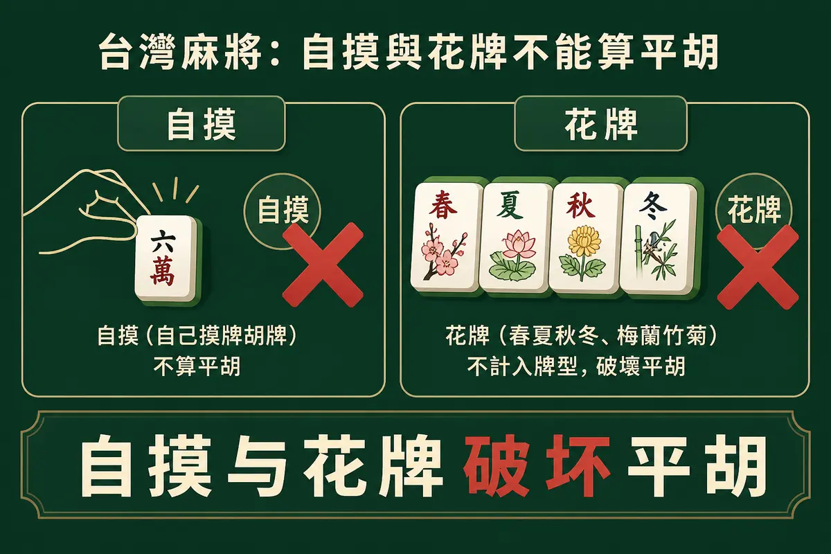 尊龙凯时 自摸与花牌不能计平胡